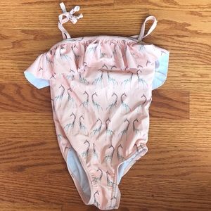 Toddler girl giraffe one piece bathing suit